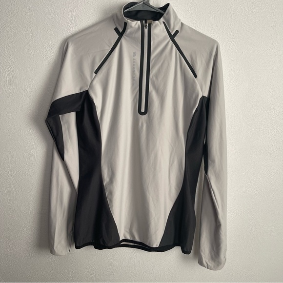 Joah Brown Tops - Joah brown second skin invisible zip long sleeve 3/4 sleeve pullover size medium